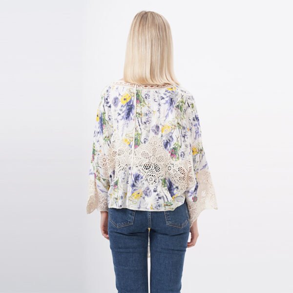 Floral Front Tie Knot Loose Cover Ups - Image 3