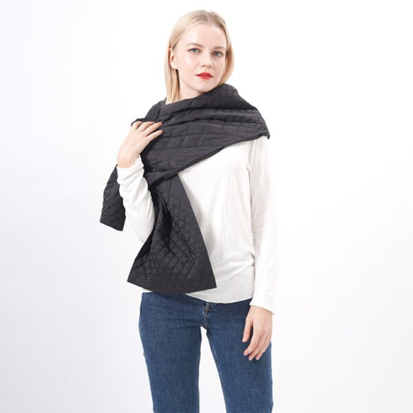 Qualited Padded Shawl Down Scarf