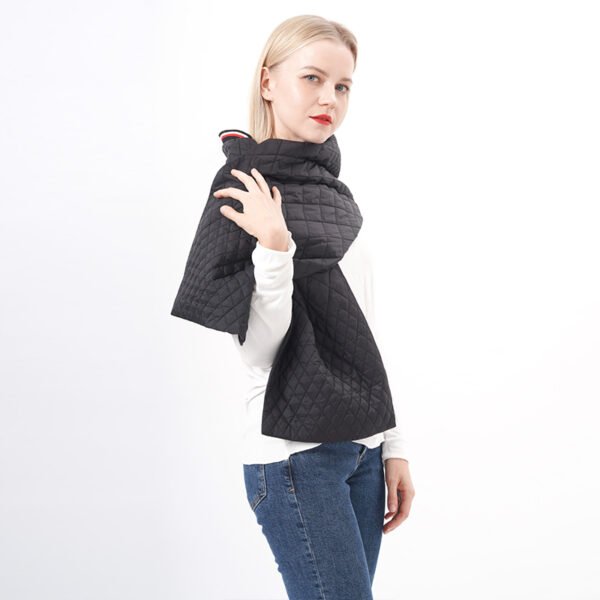 Qualited Padded Shawl Down Scarf - Image 2