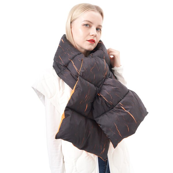 Reversible Qualited Padded Puffer Scarf