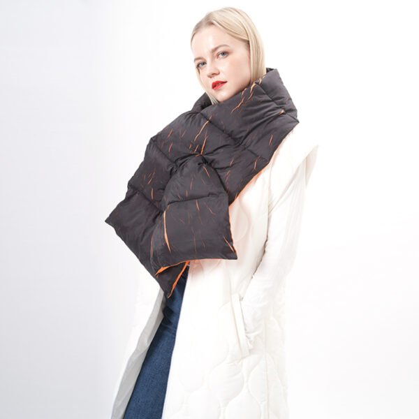 Reversible Qualited Padded Puffer Scarf - Image 3