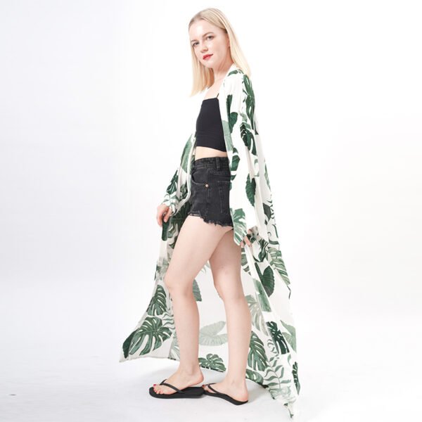 Floral Print Boho Kimono Cover Up - Image 6