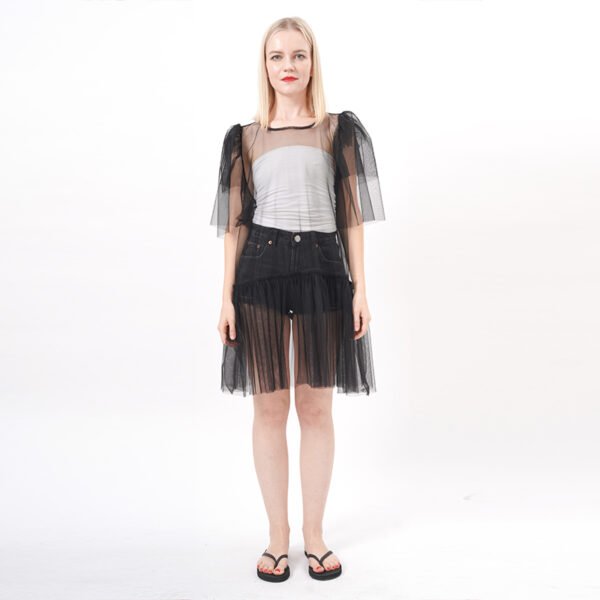 See Through Ruffles Tulle Dress - Image 2