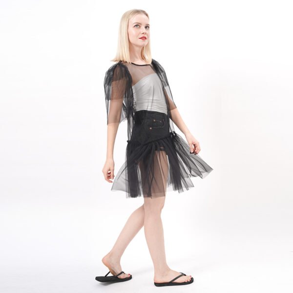 See Through Ruffles Tulle Dress