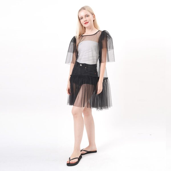 See Through Ruffles Tulle Dress - Image 5