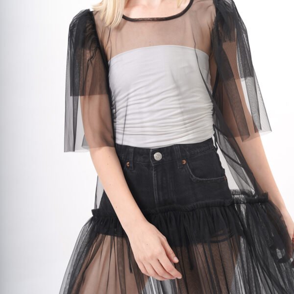 See Through Ruffles Tulle Dress - Image 3