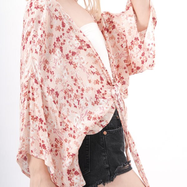 Long Sleeves Summer Floral Blouse Top - Image 3