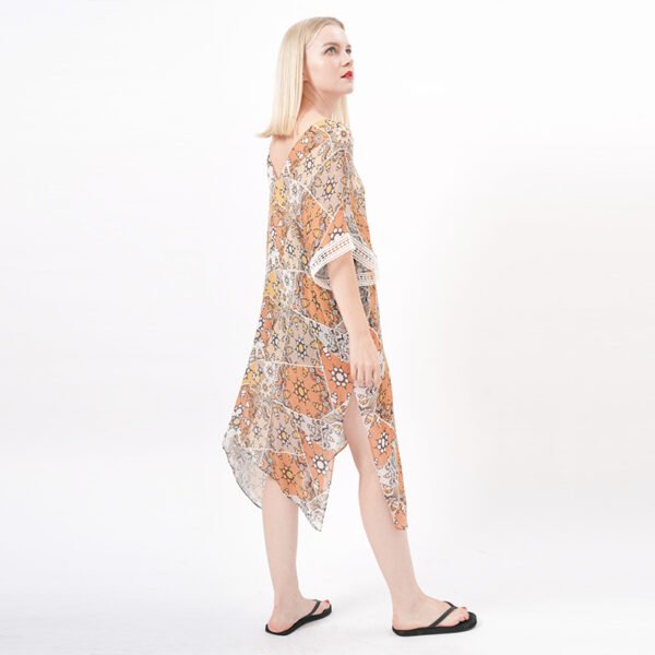 Casual Floral Beach Cover Up Dress - Image 7