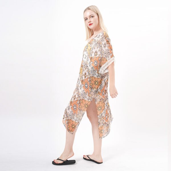 Casual Floral Beach Cover Up Dress - Image 6