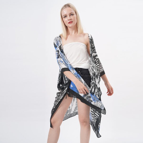 Floral Print Kimono Casual Cardigan Cover up - Image 5