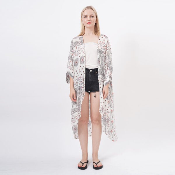 Open Front Floral Kimonos Beach Cover ups