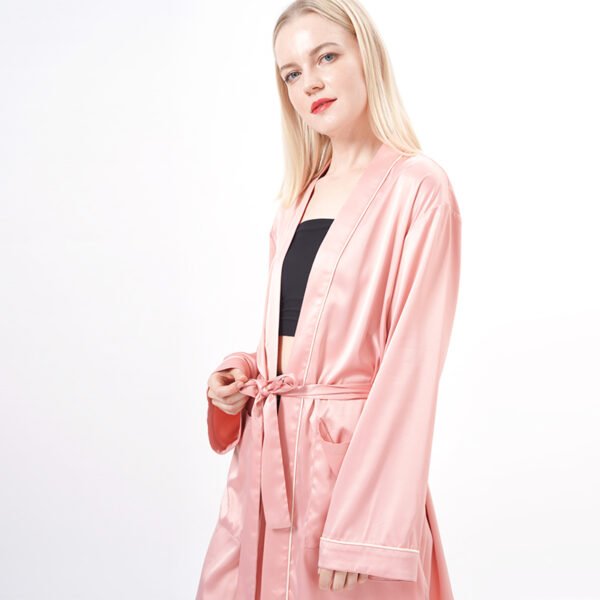 Belt Loungewear Bathrobe Kimono Robe - Image 3