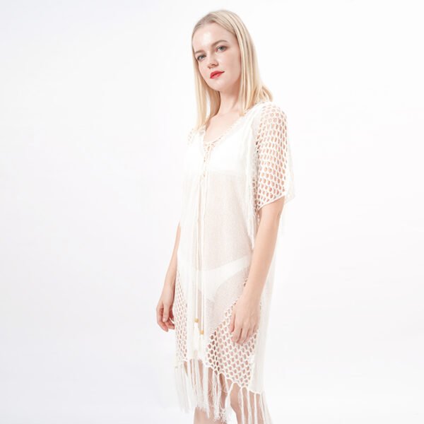 See Through Crochet Bikini Cover Up - Image 4