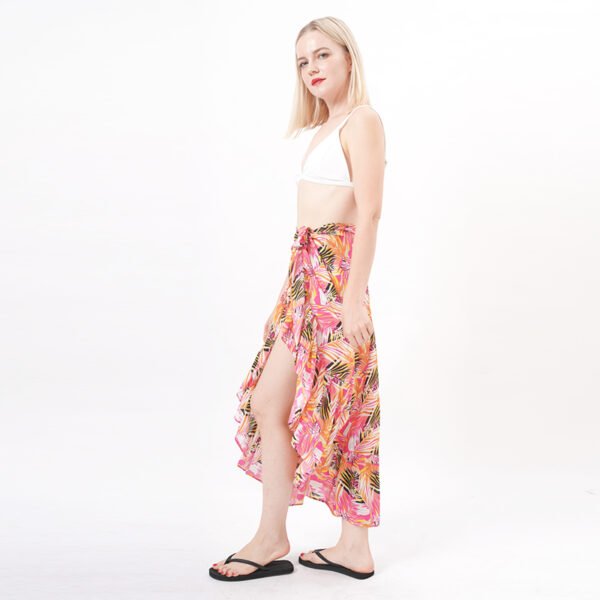 Floral Printed Long Sarong Cover Up Wrap Skirts - Image 5