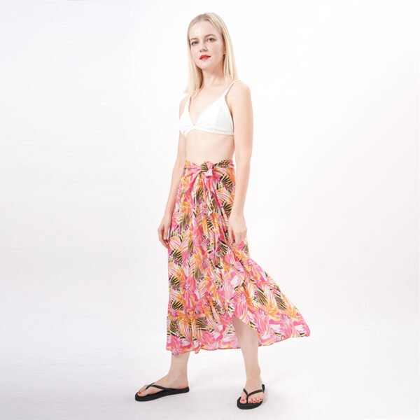 Floral Printed Long Sarong Cover Up Wrap Skirts