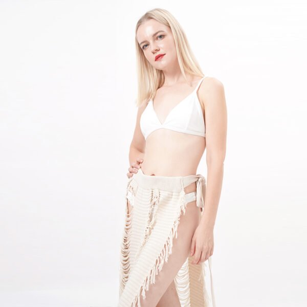 Crochet Long Sarong Swimsuit Cover up Wrap Pareo