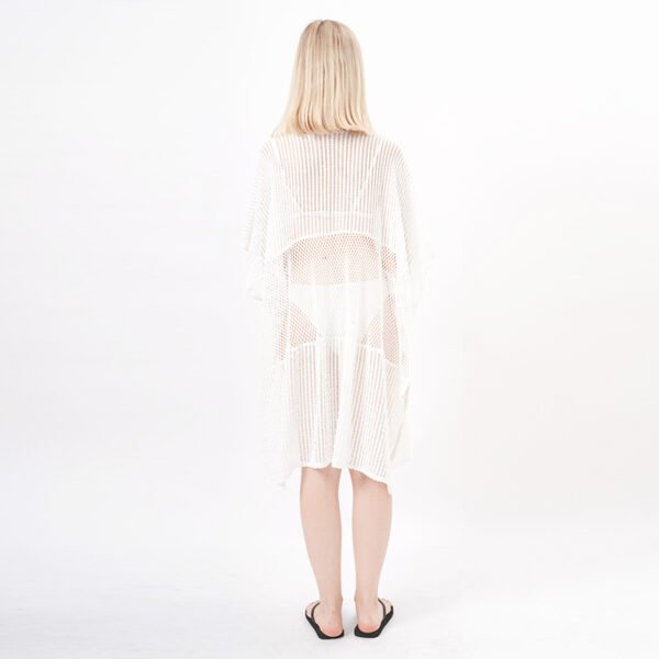 Midi Length Crochet Lace Kimono Cardigan - Image 3