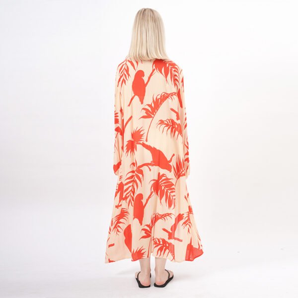 Long Sleeves Open Front Floral Kimono - Image 3