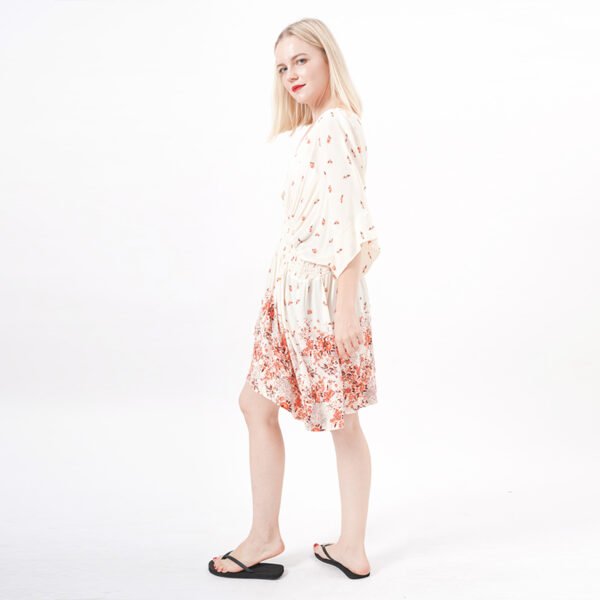 Floral A Line Short Dress - Image 5