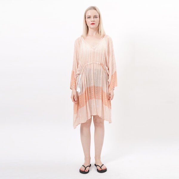 High Waist Tie Dye Short Beach Dress - Image 6