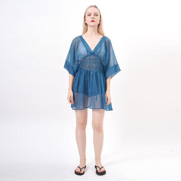 Empire Waist See Through Mini Beach Dress - Image 7