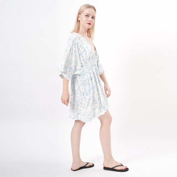 Jacquard Mini Floral Beach Dress - Image 6