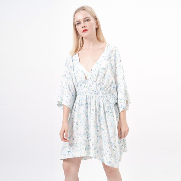 Jacquard Mini Floral Beach Dress