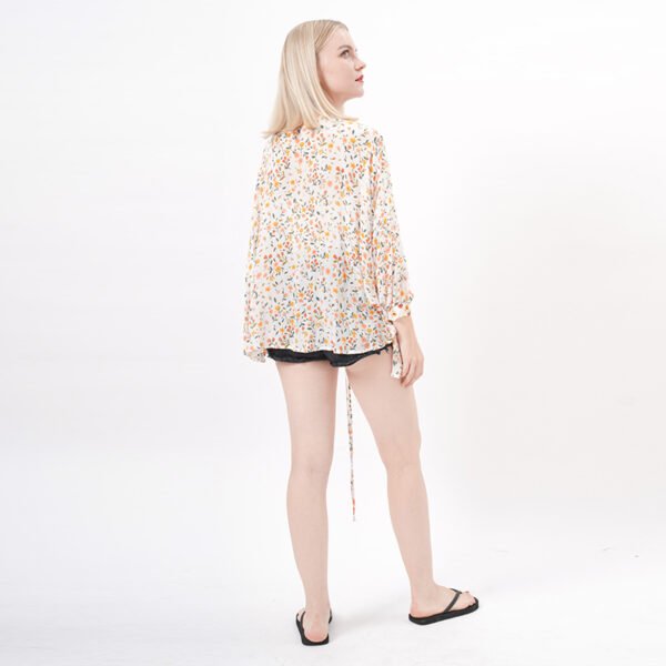 Ruffles Floral Printing Kimono Top - Image 5