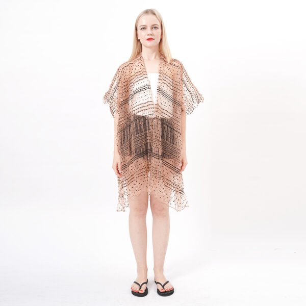 See Through Sheer Cardigan Cover Up - Image 7