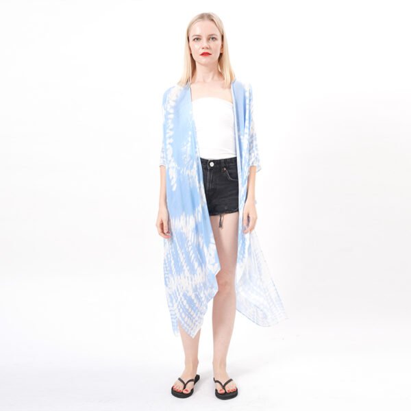 Open Front Tie Dye Kimono - Image 7