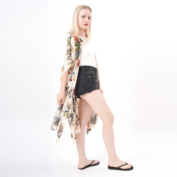 Floral Print Beach Coverups Boho Kimonos - Image 6