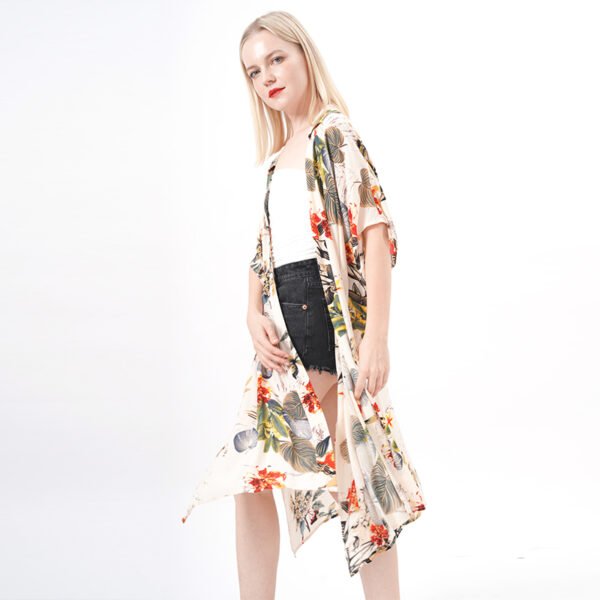 Floral Print Beach Coverups Boho Kimonos - Image 4