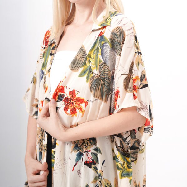 Floral Print Beach Coverups Boho Kimonos - Image 2