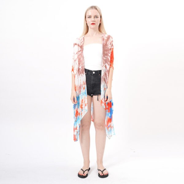 Tie Dye Cover Ups Kimono Cardigan - Image 7