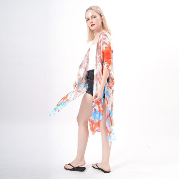 Tie Dye Cover Ups Kimono Cardigan - Image 5