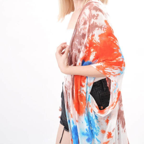 Tie Dye Cover Ups Kimono Cardigan - Image 2