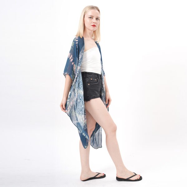 Tie Dye Print Kimono Cover Ups - Image 6