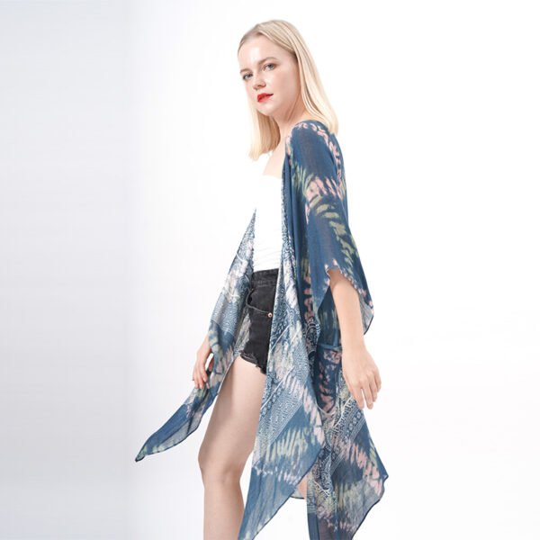 Tie Dye Print Kimono Cover Ups