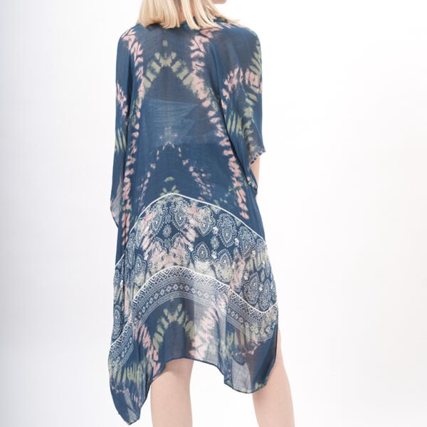 Tie Dye Print Kimono Cover Ups - Image 2