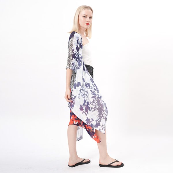 Open Front Midi Kimono Cardigans - Image 6