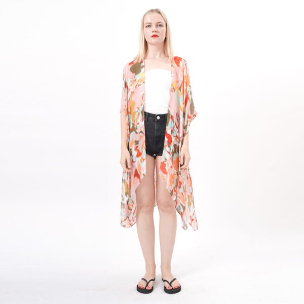 Open Front Kimono Duster Long Cardigan - Image 7
