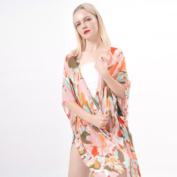 Open Front Kimono Duster Long Cardigan