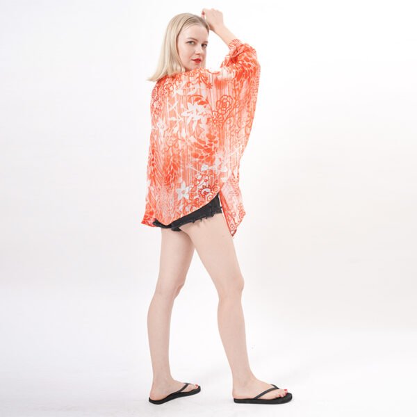 Long Sleeves Floral Cardigan Kimono Tops - Image 6