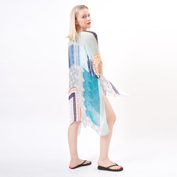 Midi Length Geo Print Kimono - Image 6