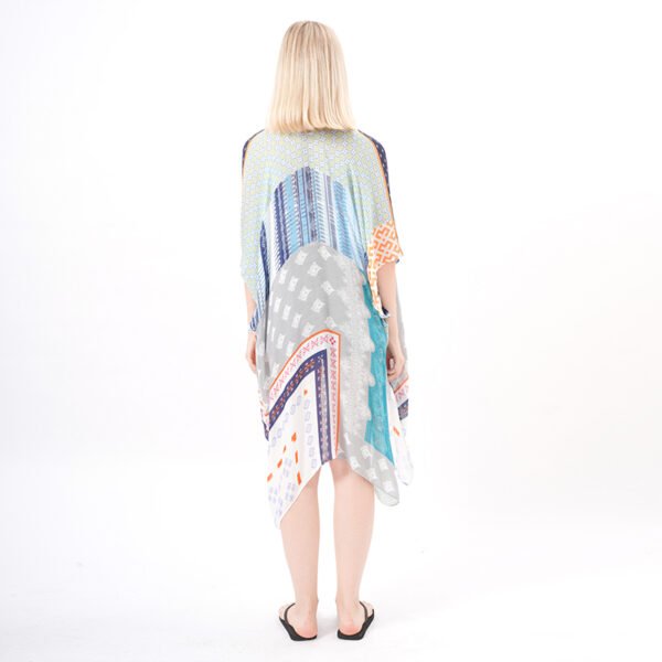 Midi Length Geo Print Kimono - Image 3