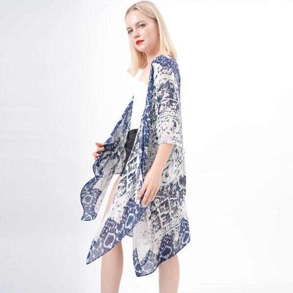 Open Front Flowy Beach Cover Up - Image 4