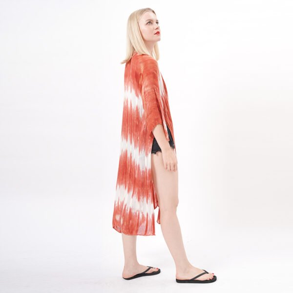 Tie Dye Beach Cover Up Swimwear Cardigan - Image 6