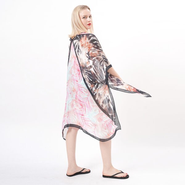 Floral Print Beach Cover up Bohemian Kimono - Image 6