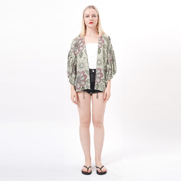 Ruffles Open Front Beach Blouse Tops - Image 7