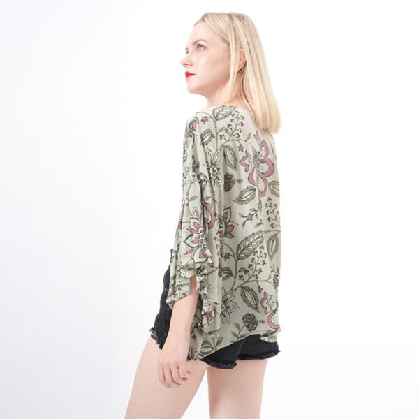 Ruffles Open Front Beach Blouse Tops - Image 5